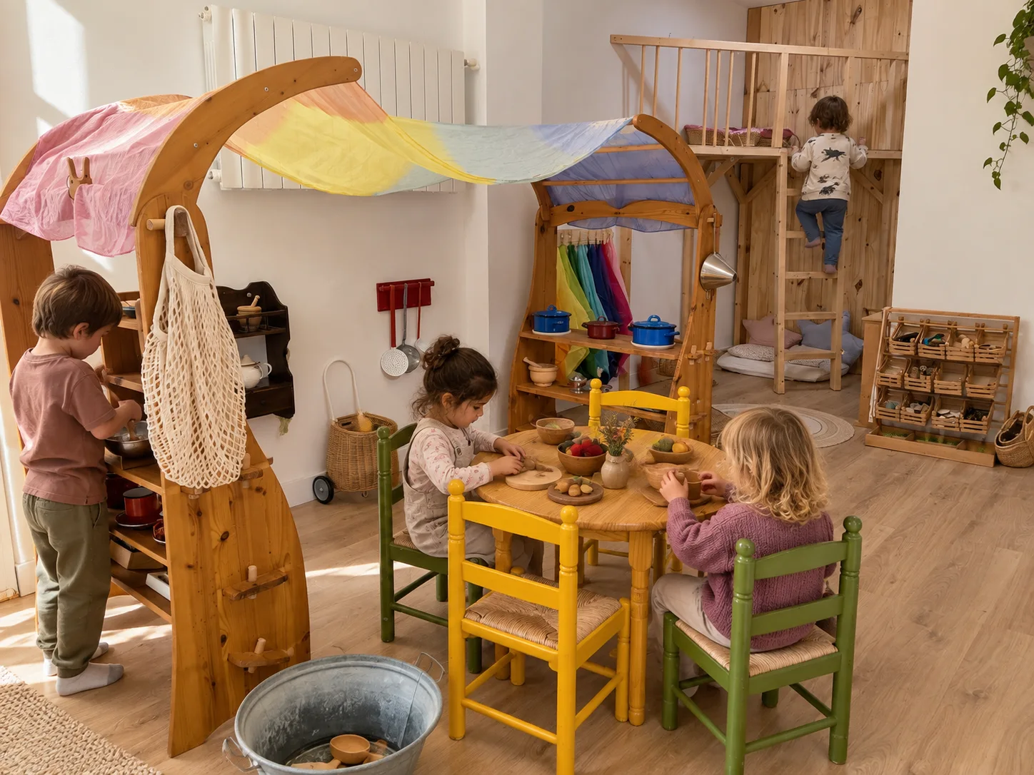 Infants compartint un moment de joc